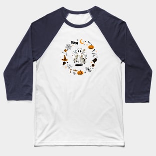 Boo Halloween Baseball T-Shirt